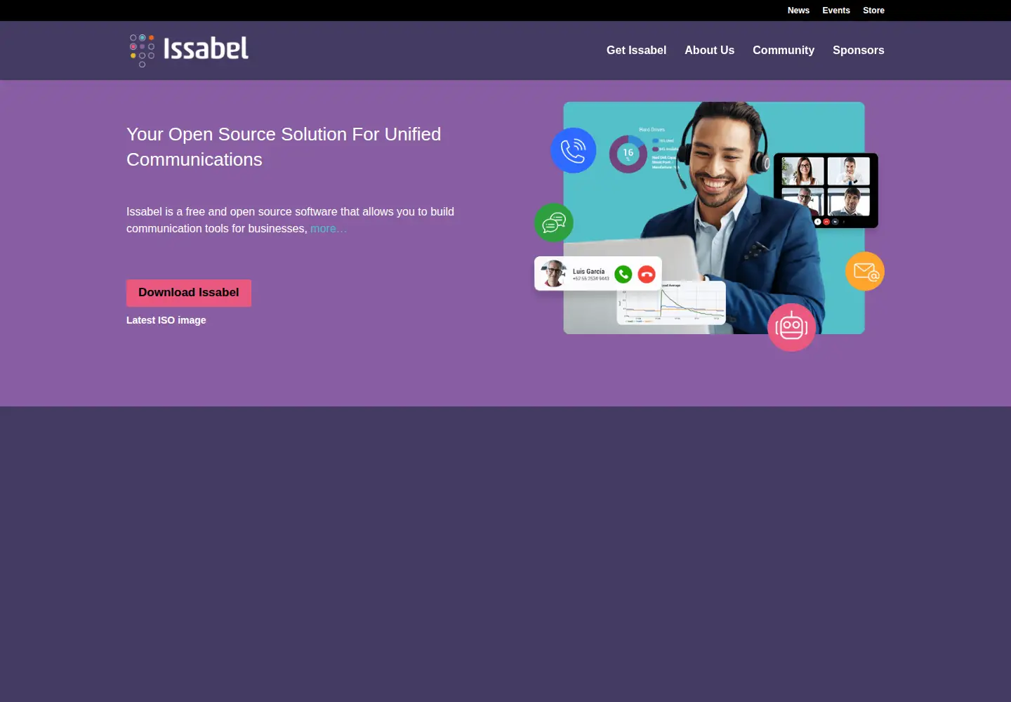 Screenshot of issabel.org