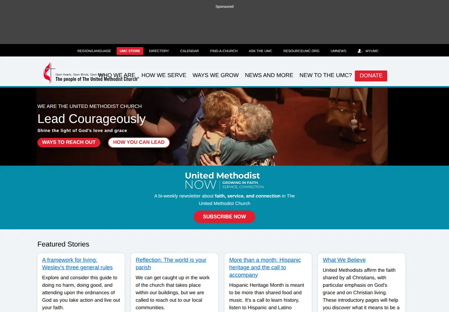Screenshot of umc.org