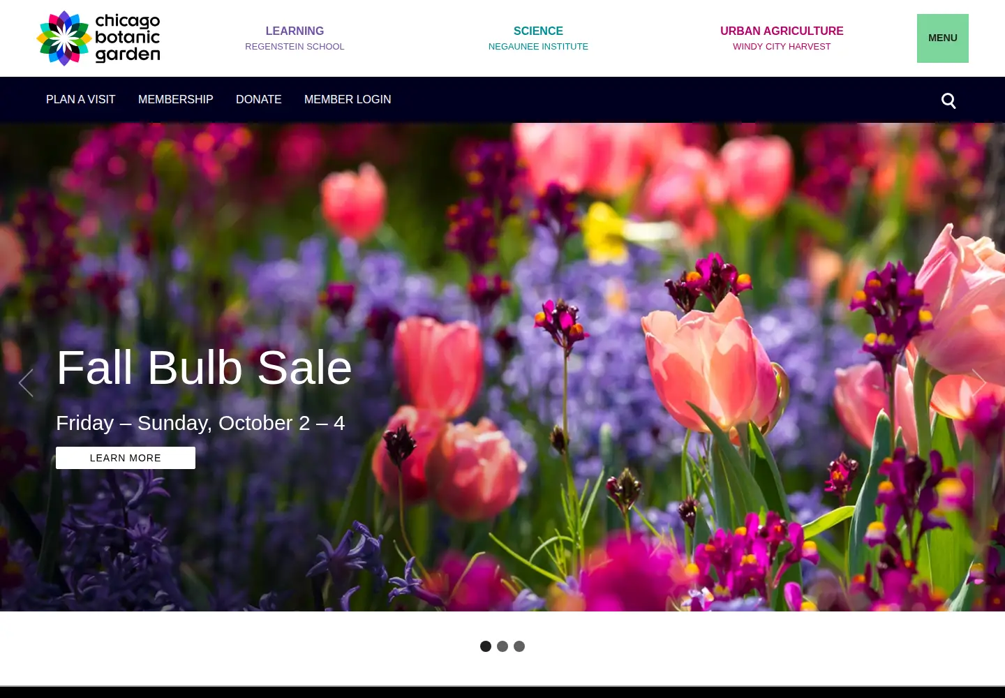Screenshot of chicagobotanic.org