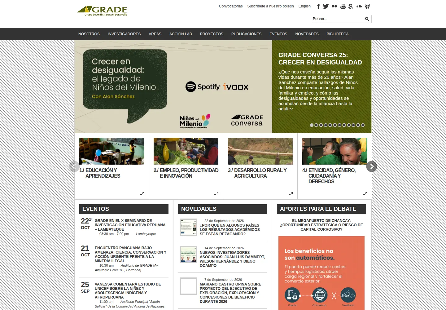 Screenshot of grade.org.pe