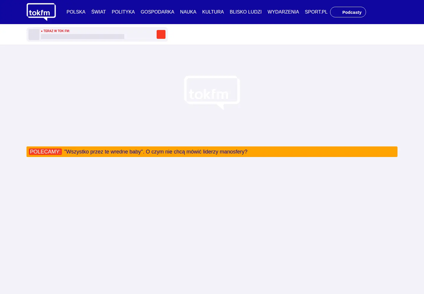 Screenshot of tokfm.pl