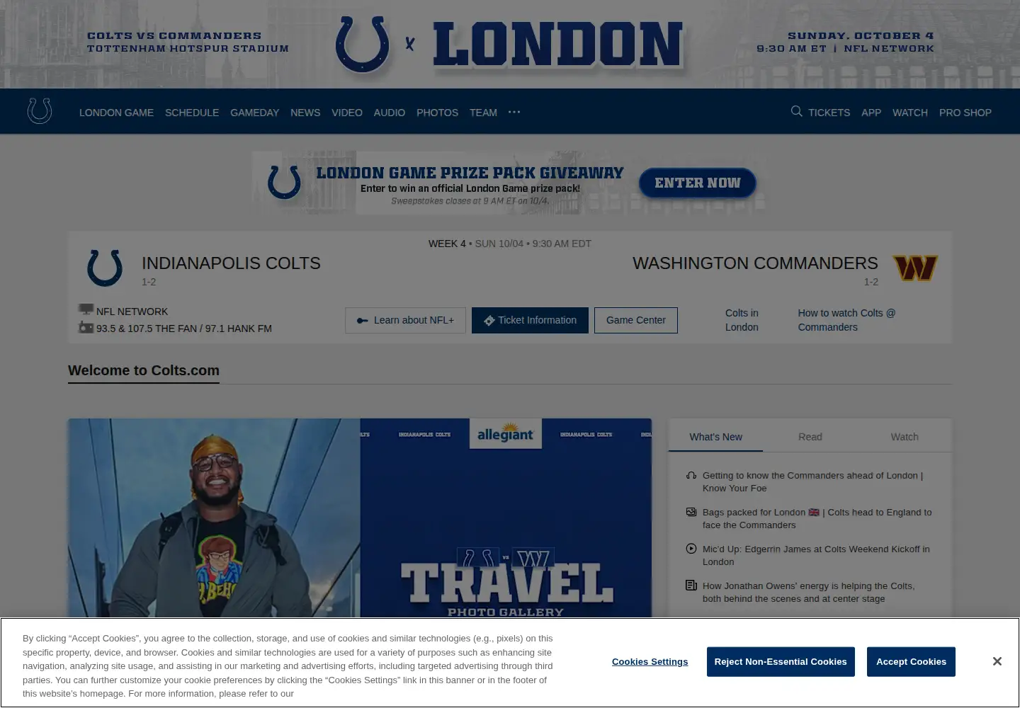 Screenshot of colts.com