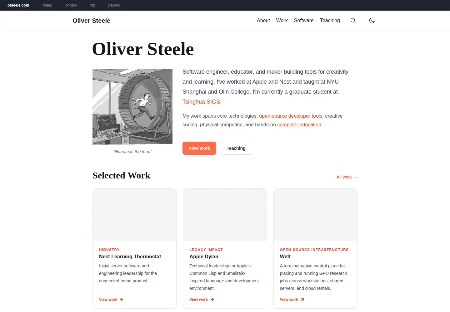 Screenshot of osteele.com