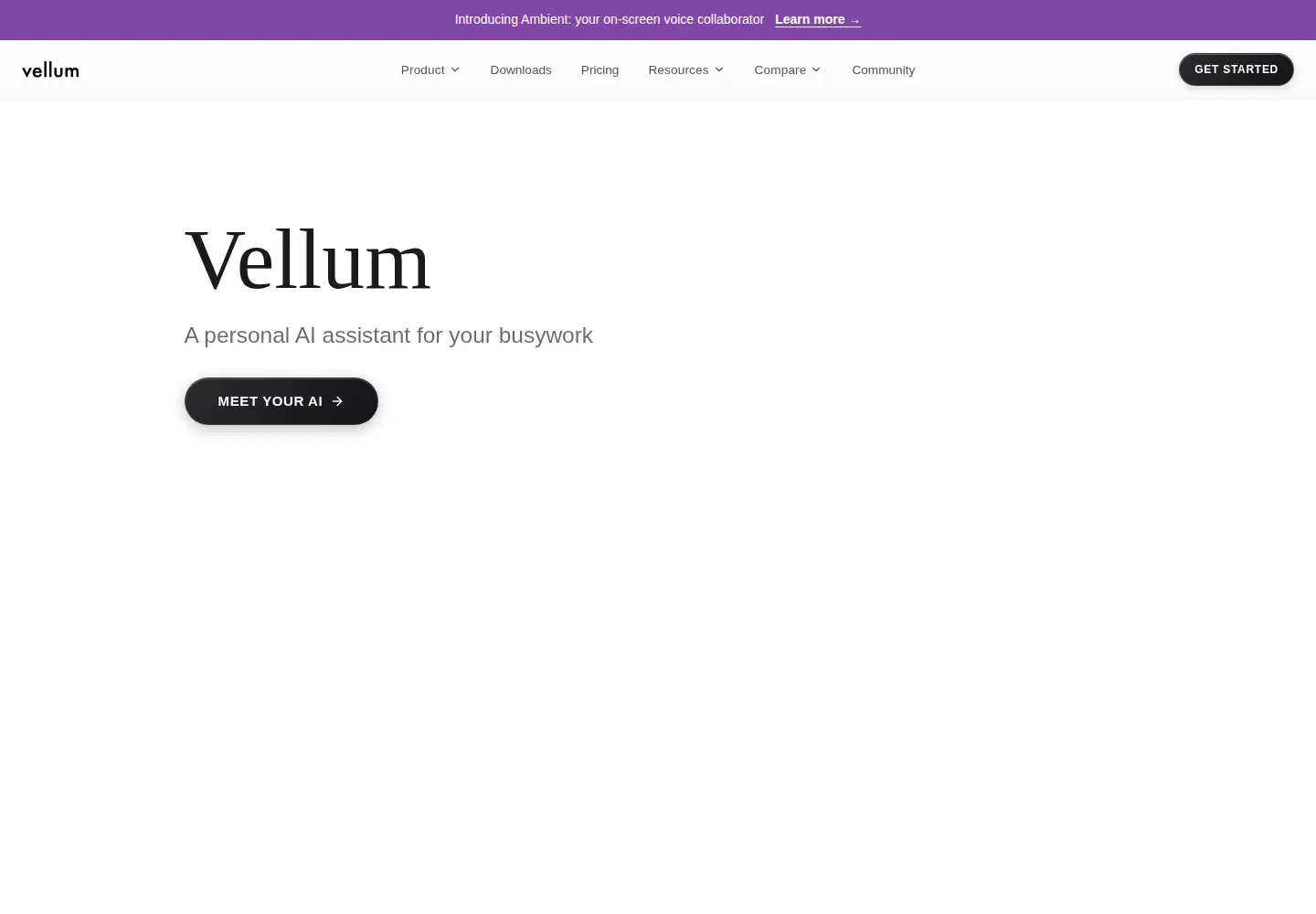 Screenshot of vellum.ai