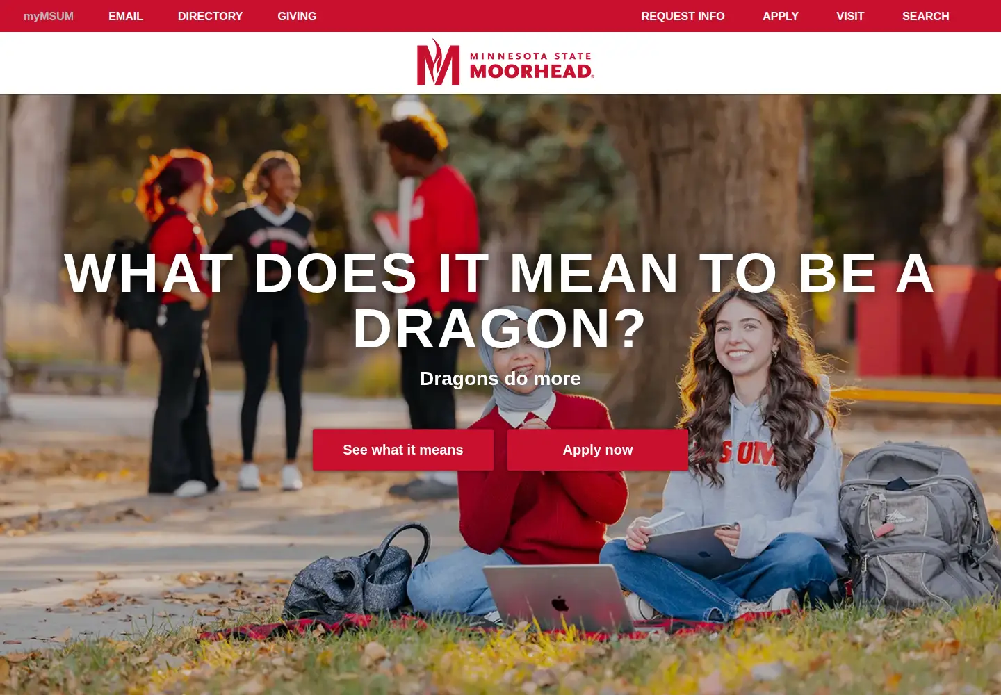 Screenshot of mnstate.edu