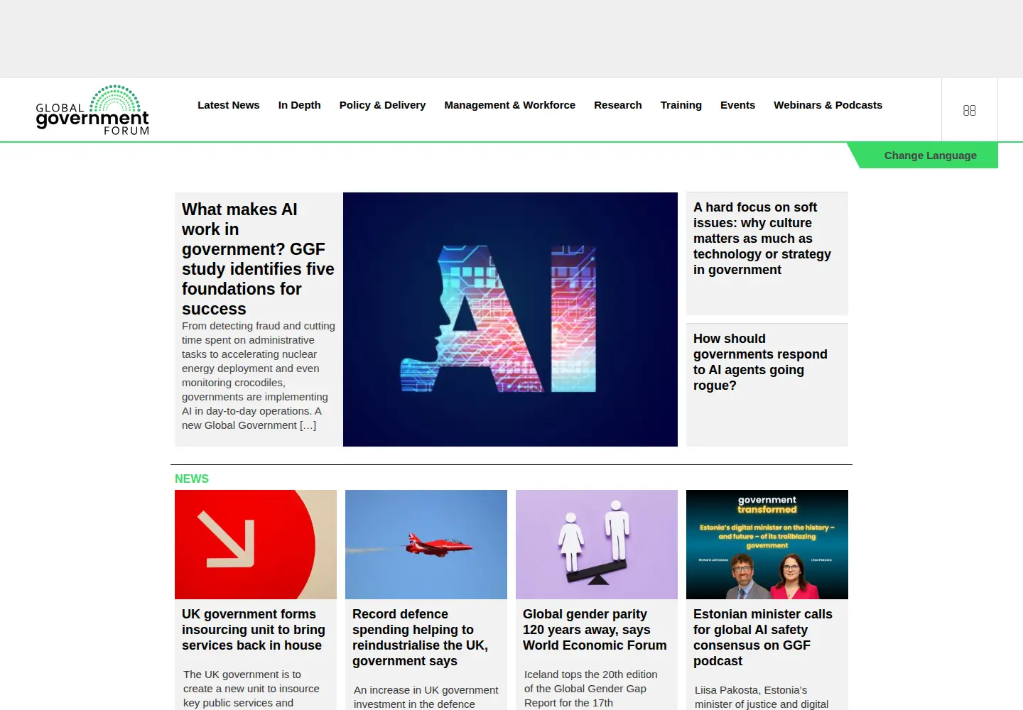 Screenshot of globalgovernmentforum.com