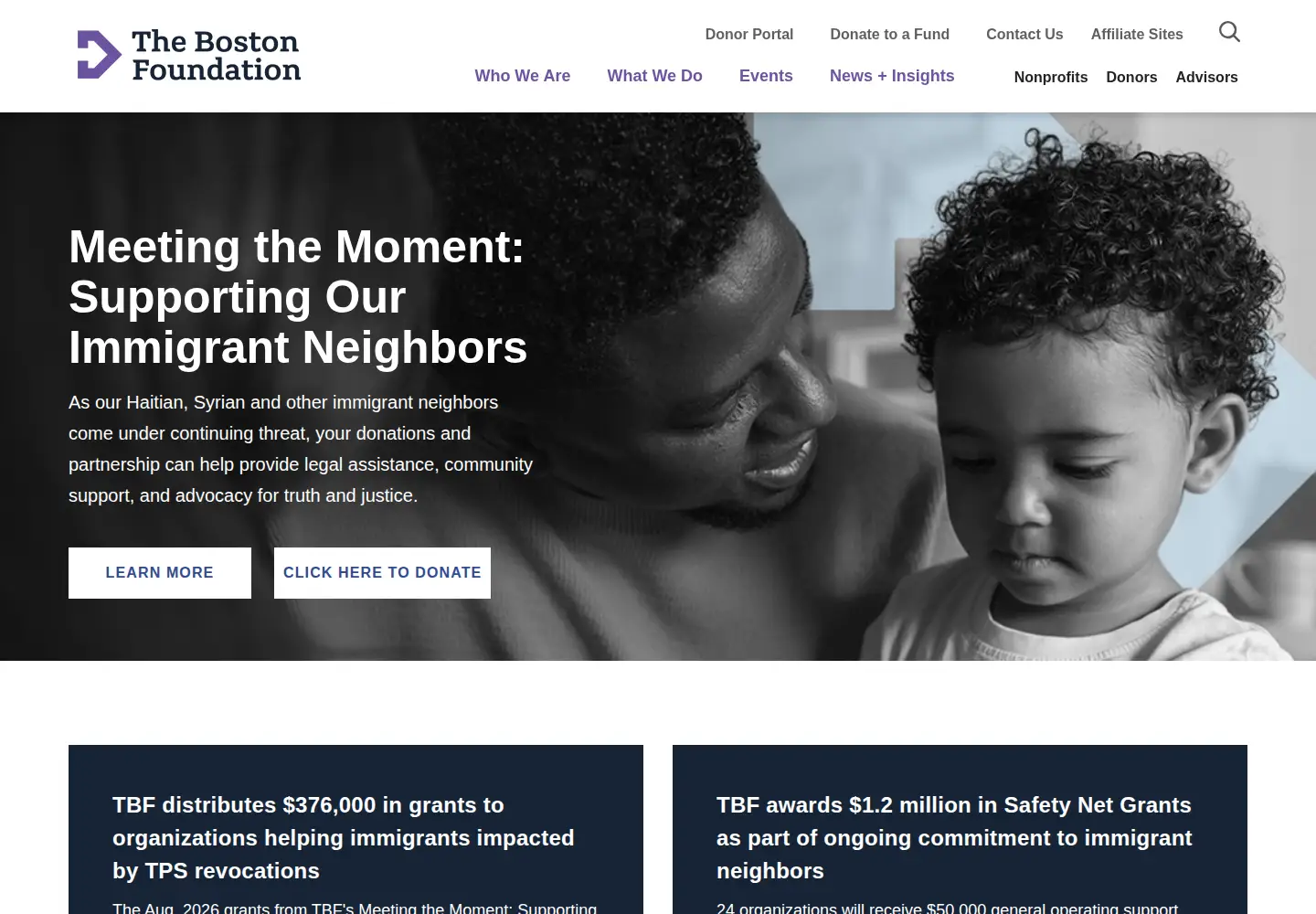 Screenshot of tbf.org