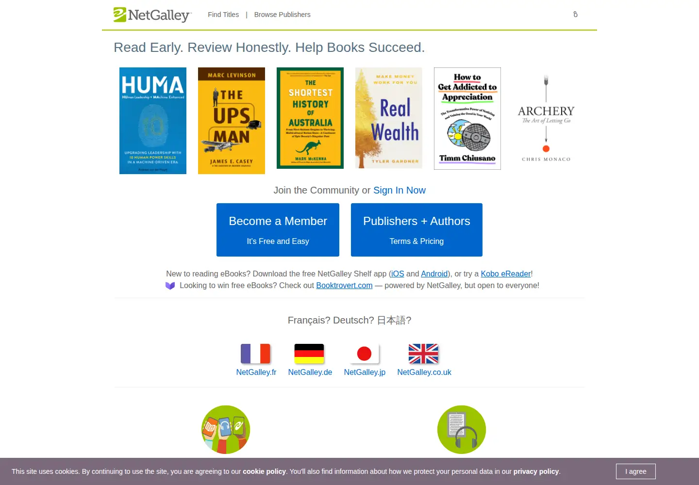 Screenshot of netgalley.com