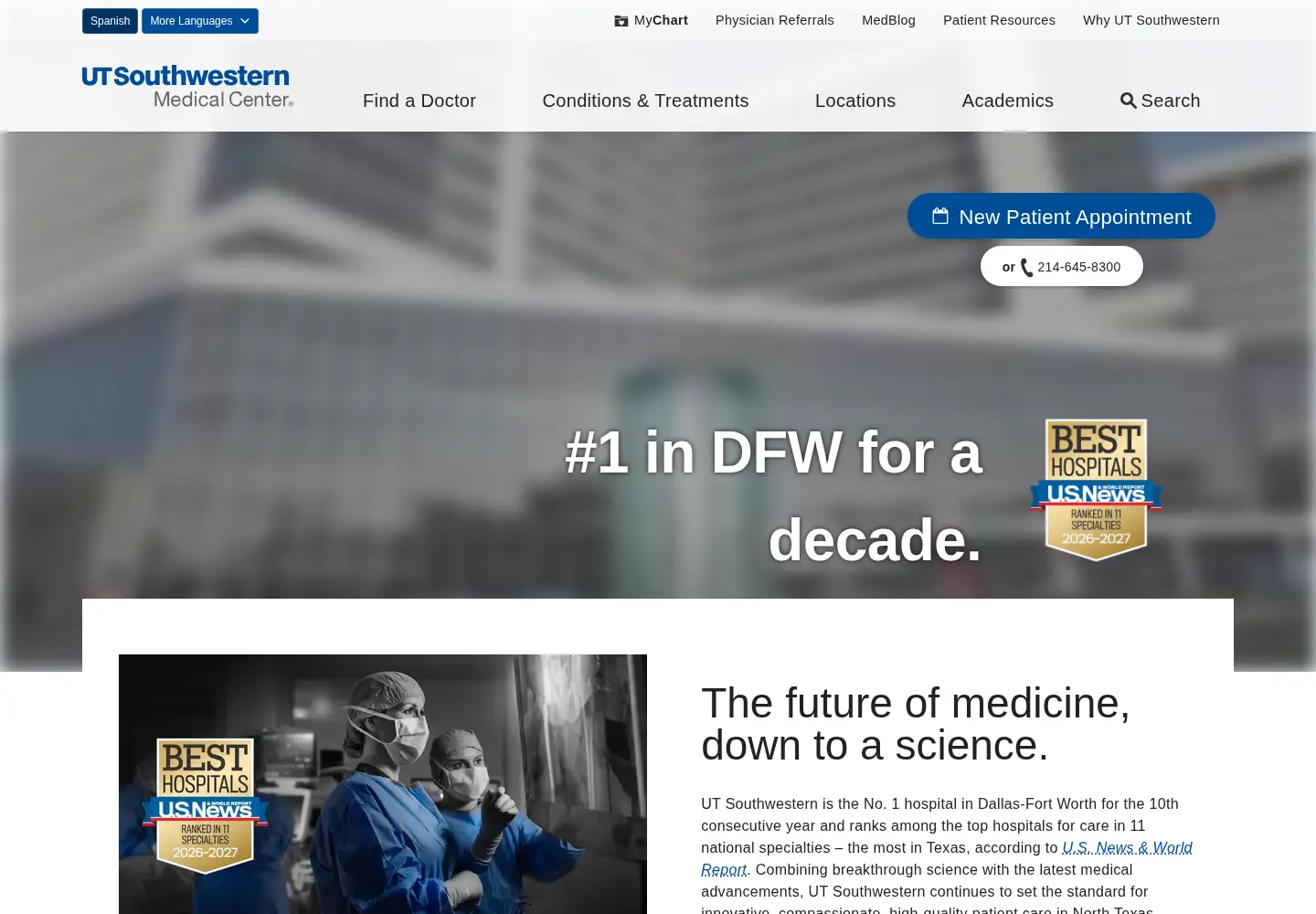 Screenshot of utswmed.org