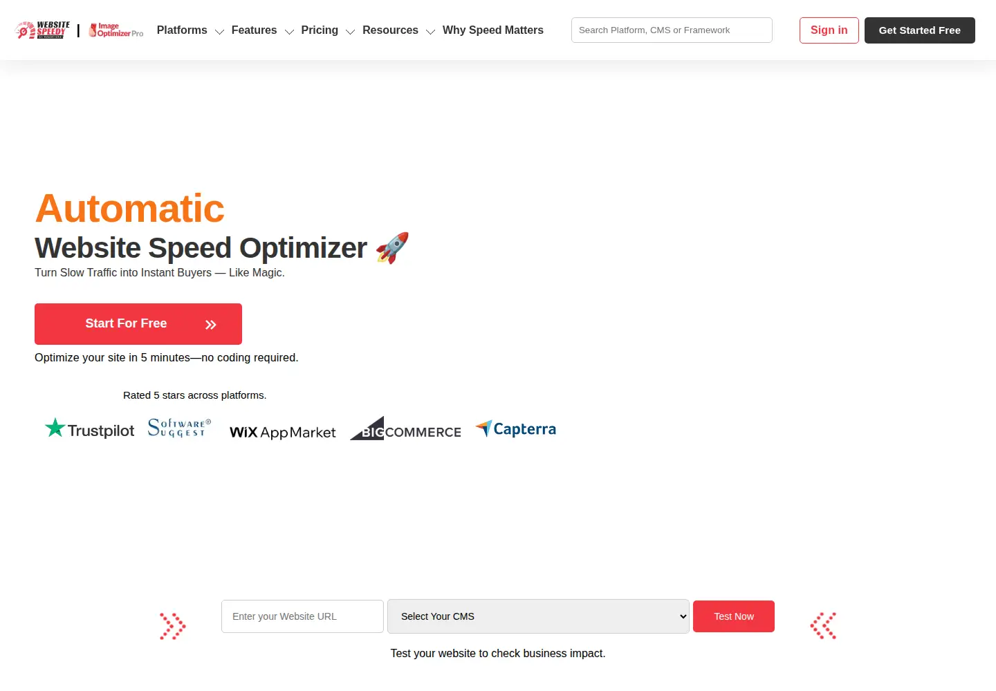 Screenshot of websitespeedy.com