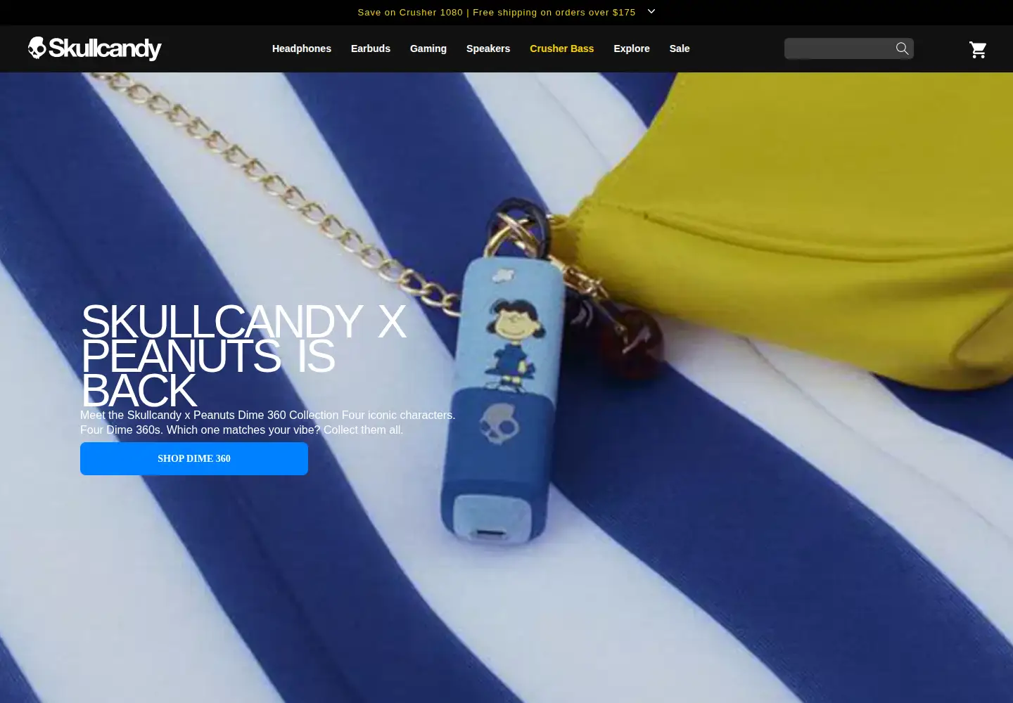 Screenshot of skullcandy.com