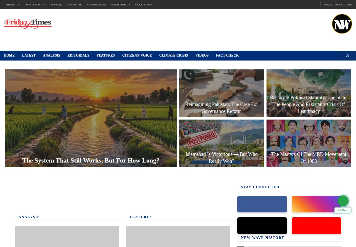 Screenshot of thefridaytimes.com