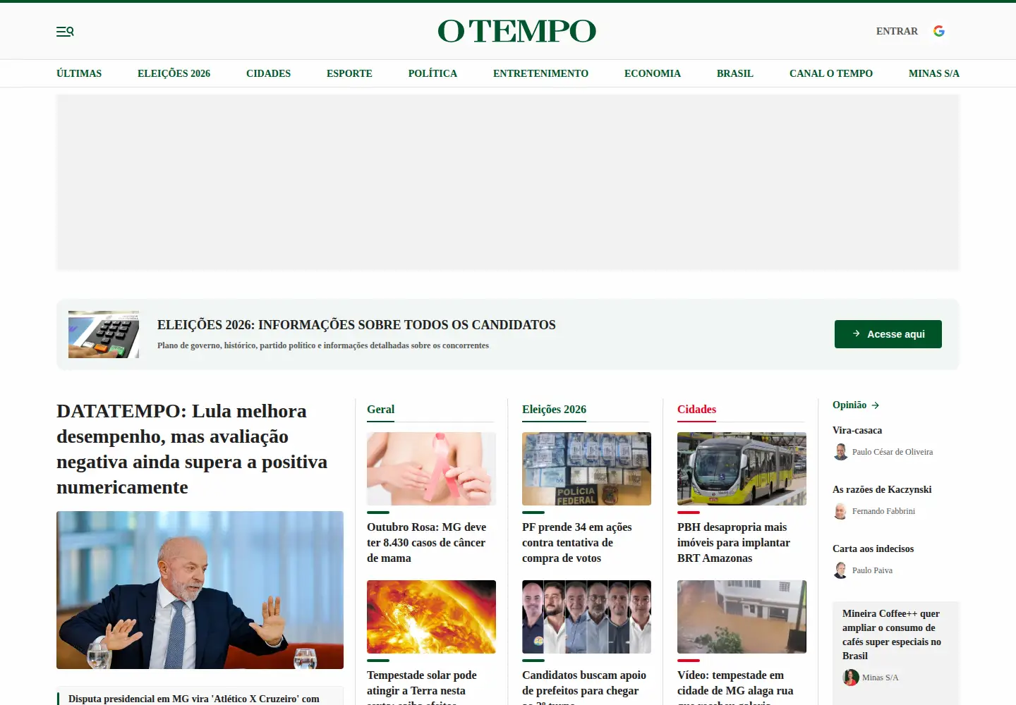 Screenshot of otempo.com.br