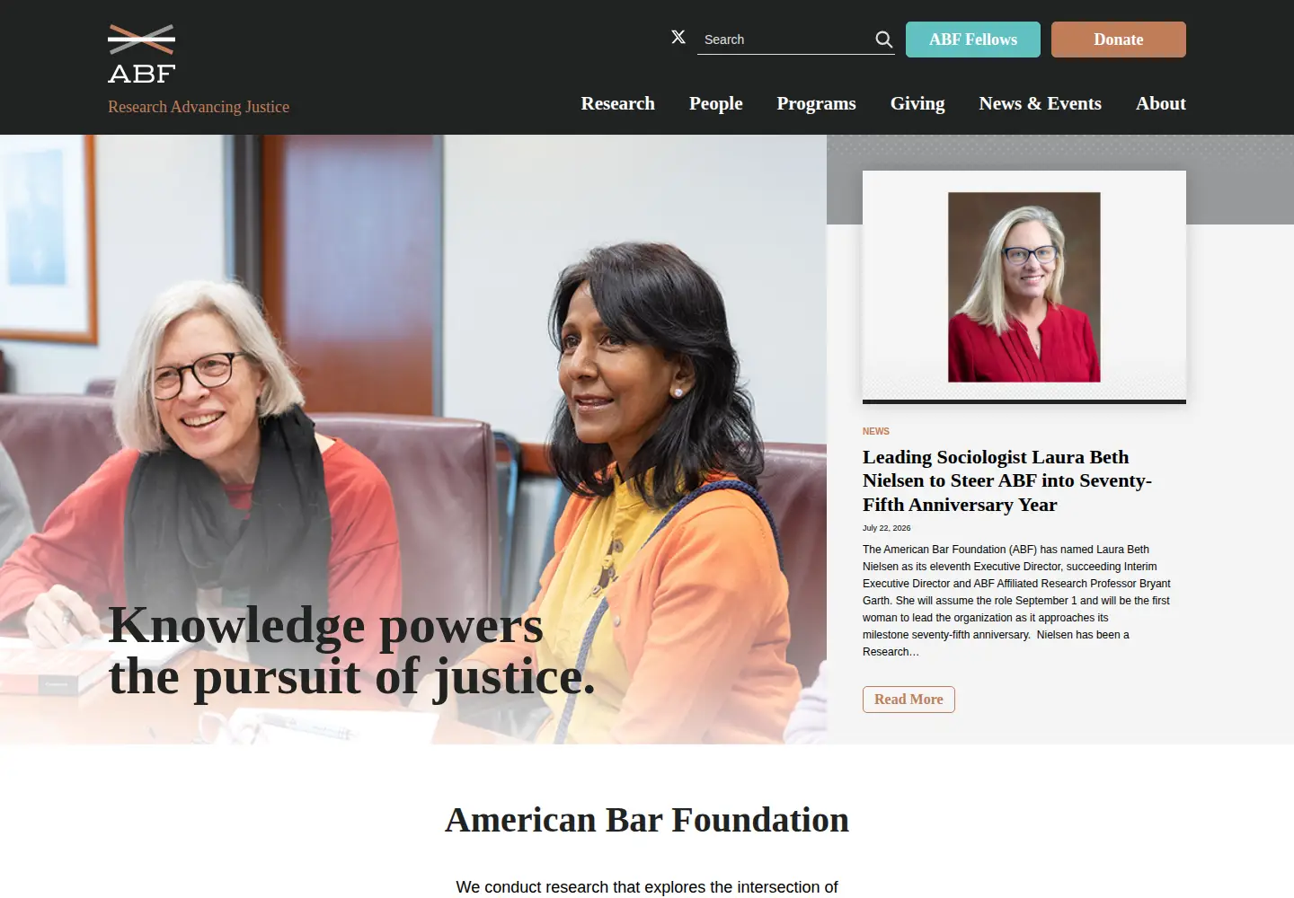 Screenshot of americanbarfoundation.org