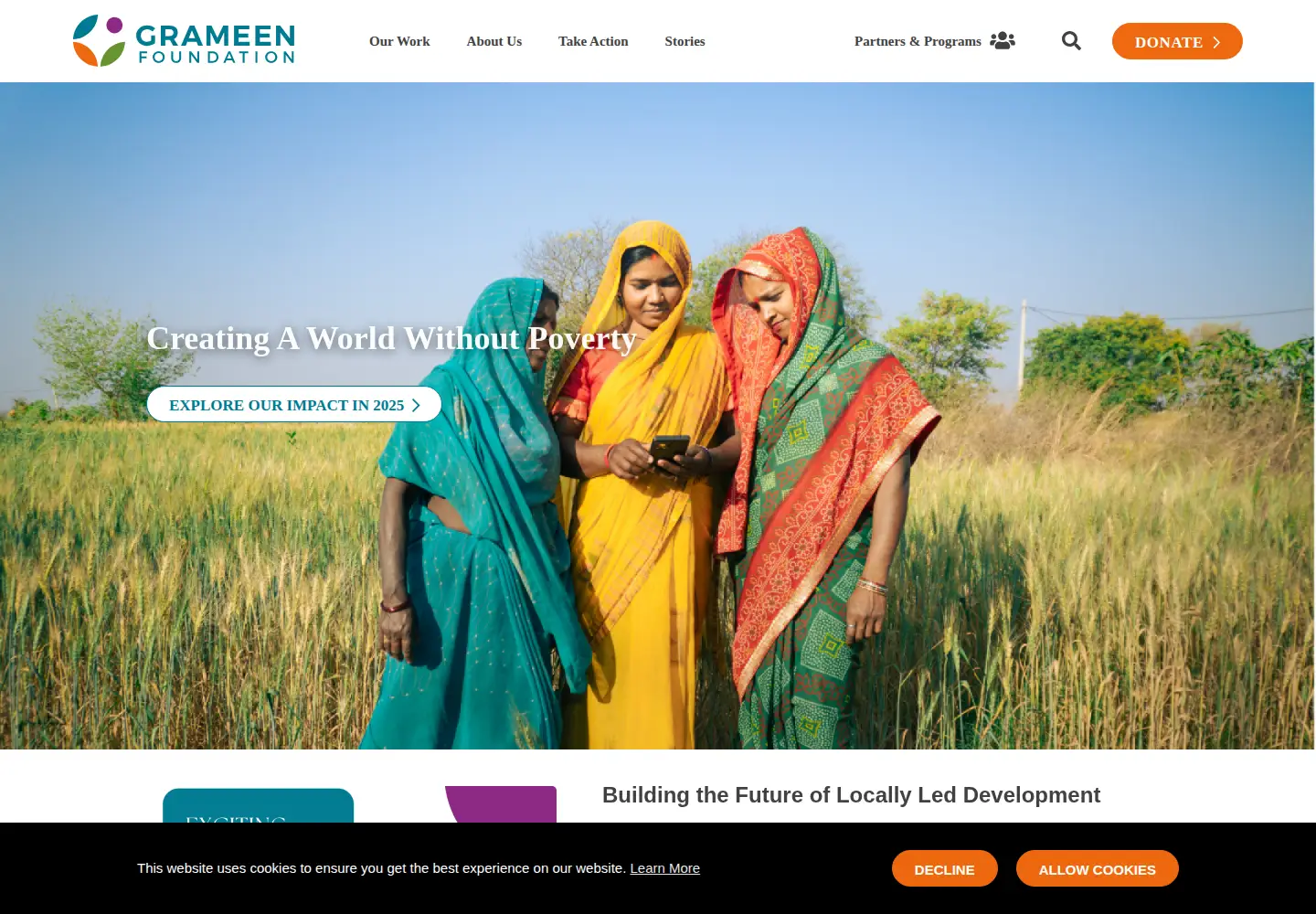 Screenshot of grameenfoundation.org