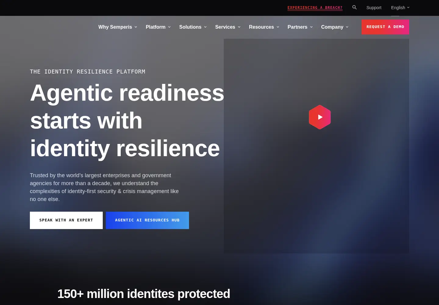 Screenshot of semperis.com