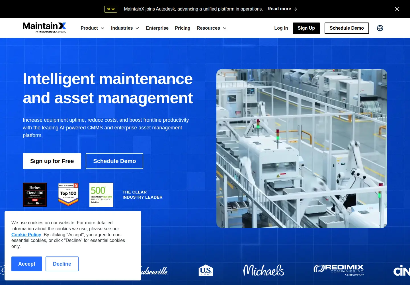 Screenshot of getmaintainx.com