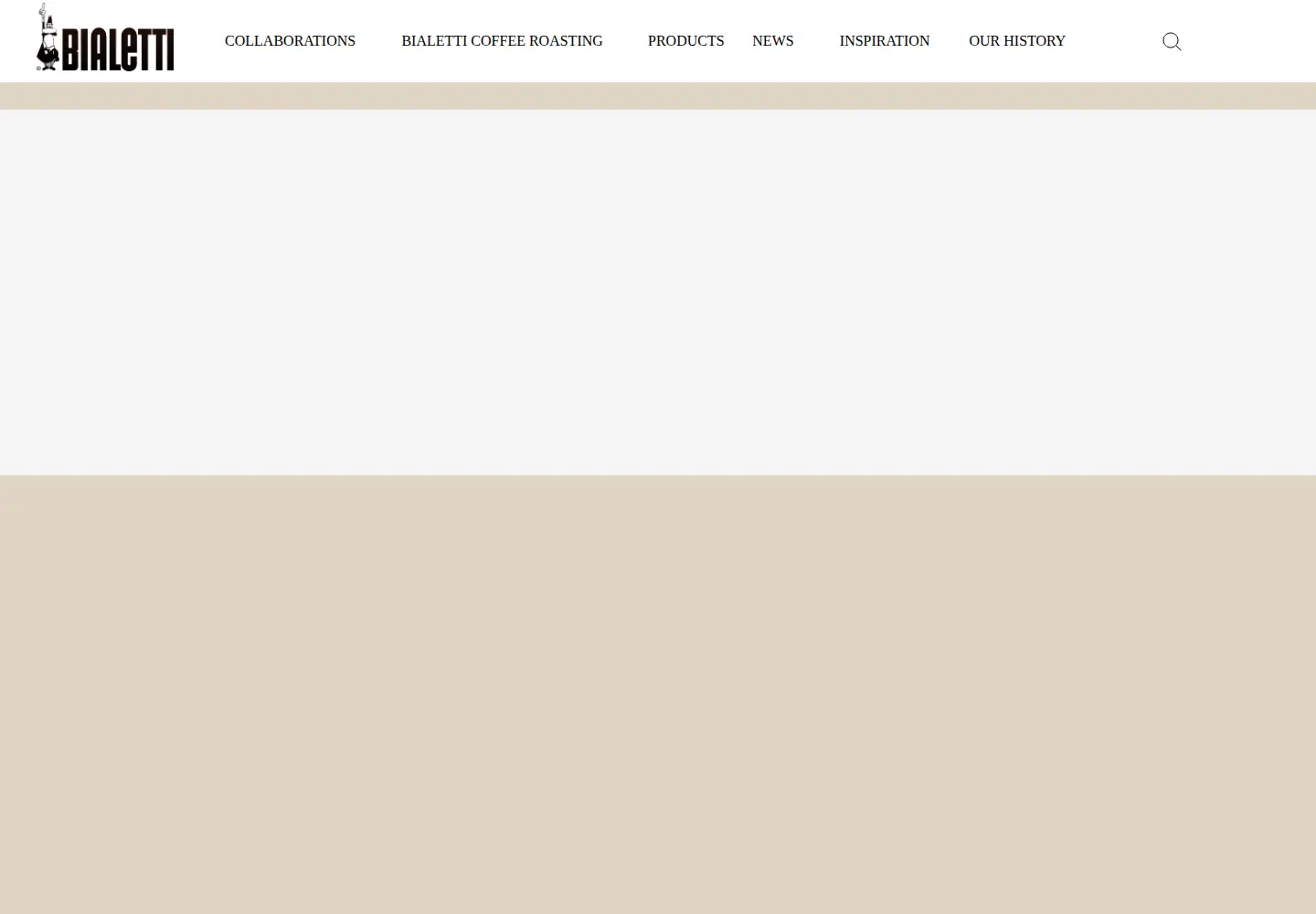Screenshot of bialetti.com