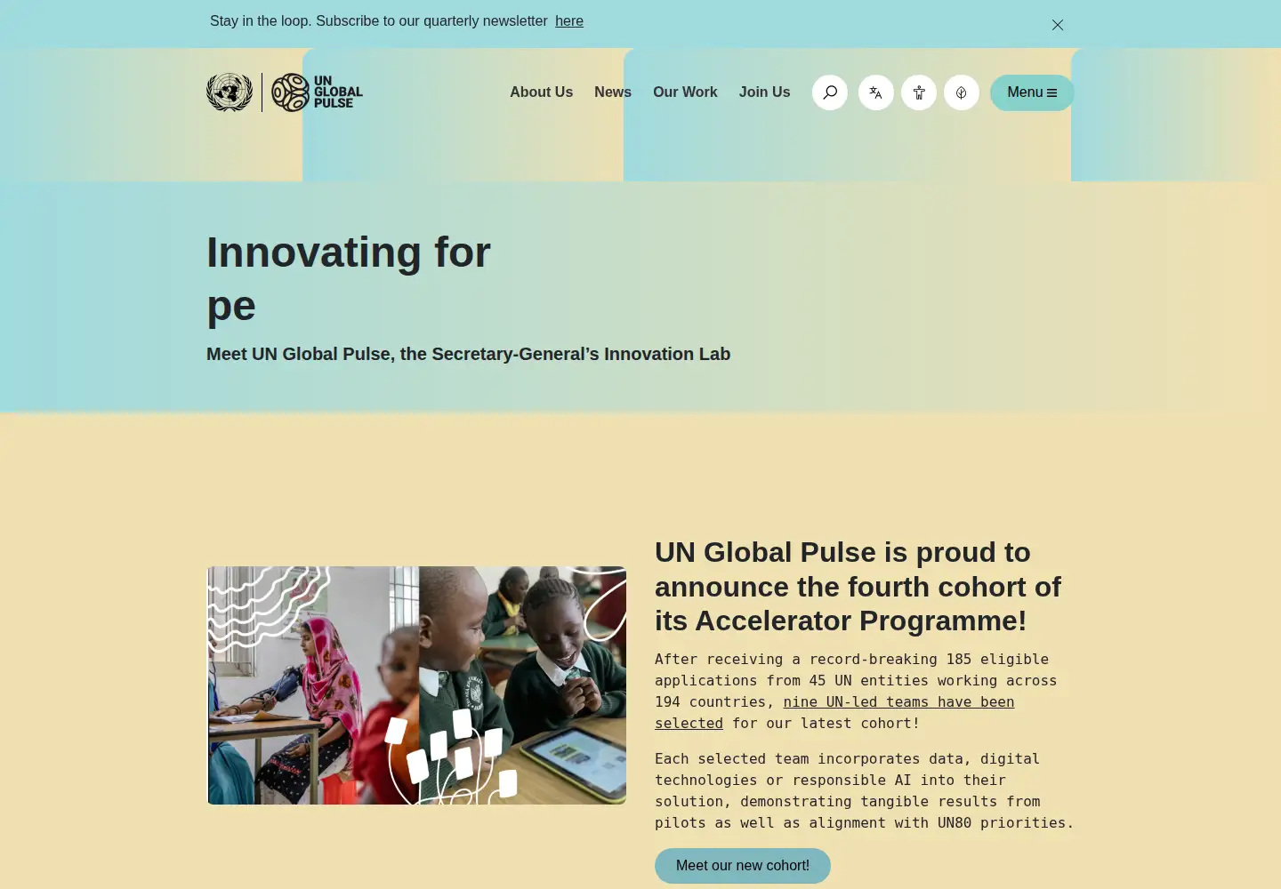 Screenshot of unglobalpulse.org