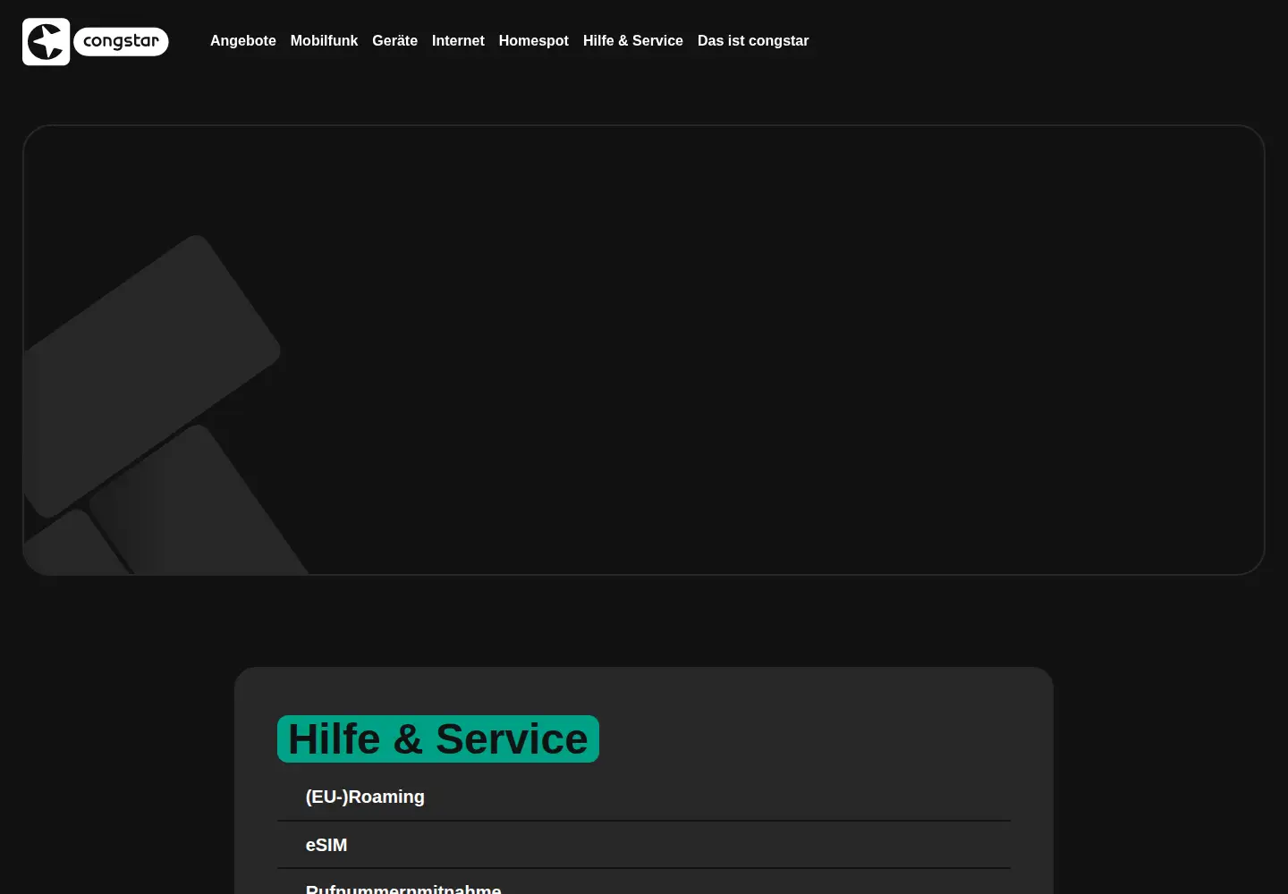 Screenshot of congstar.de
