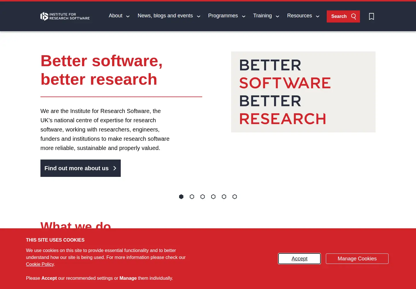 Screenshot of software.ac.uk