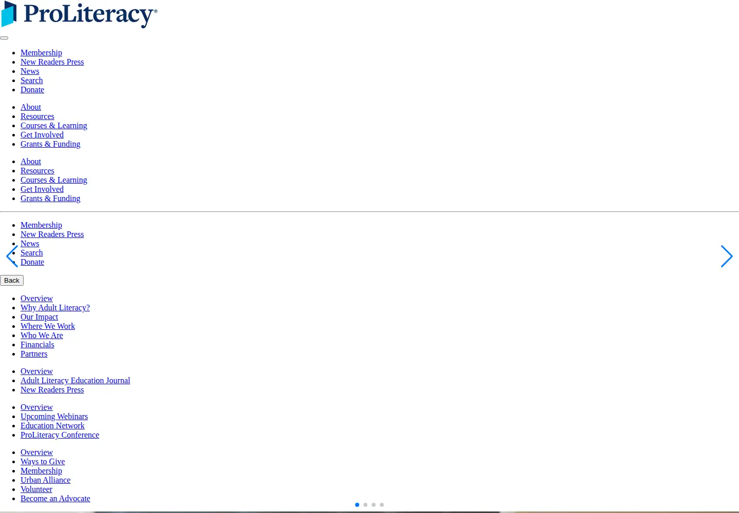 Screenshot of proliteracy.org