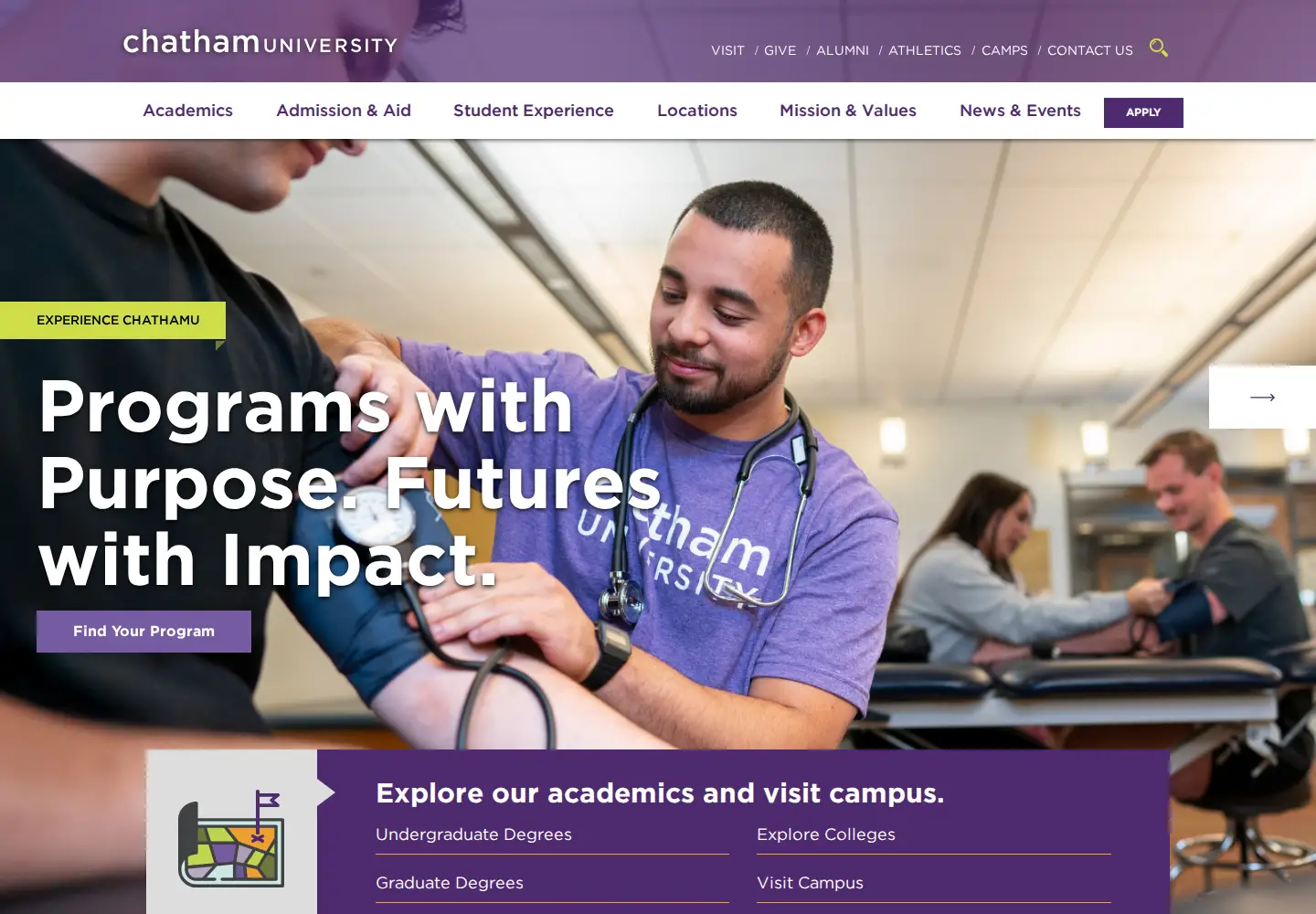 Screenshot of chatham.edu