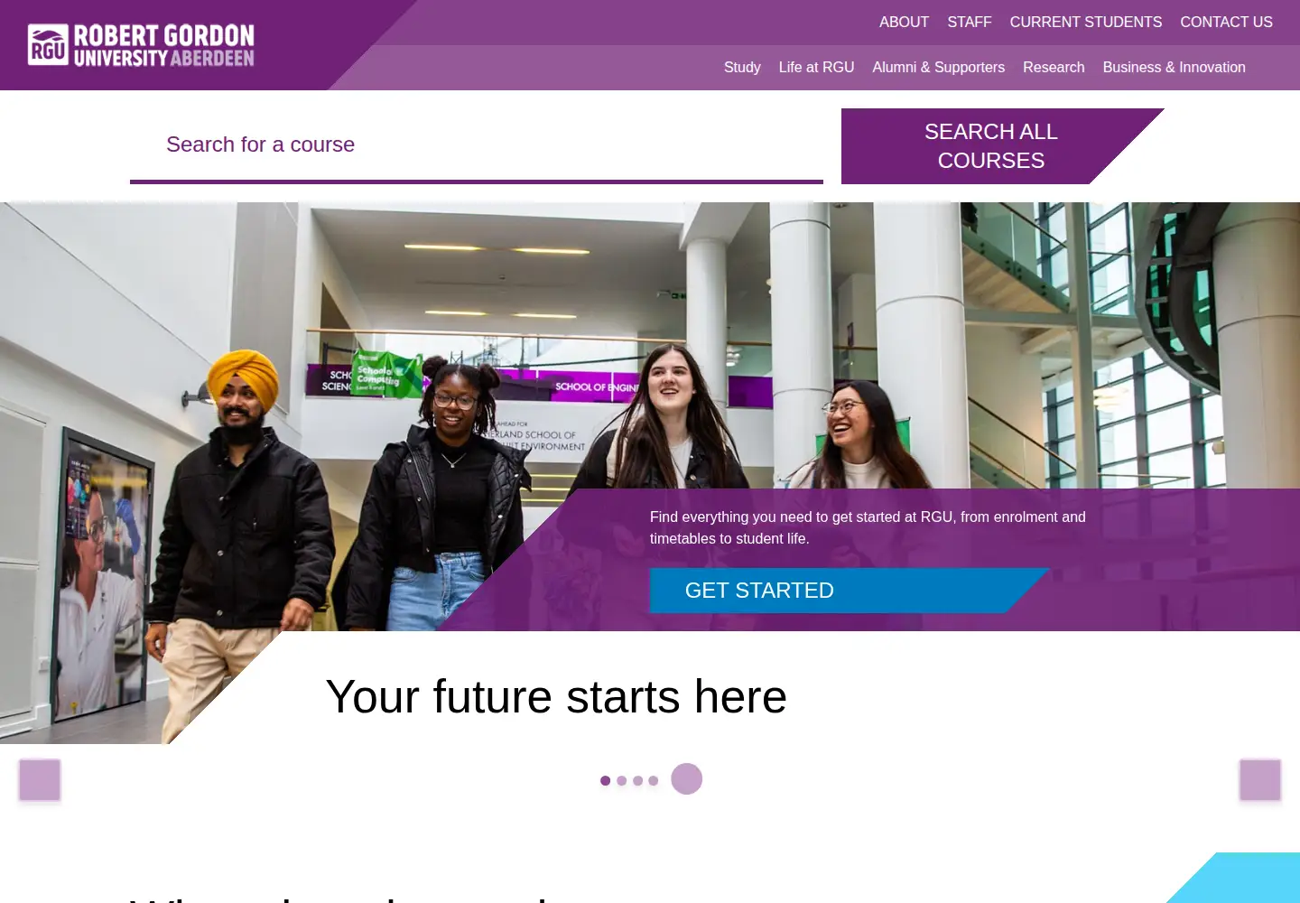 Screenshot of rgu.ac.uk
