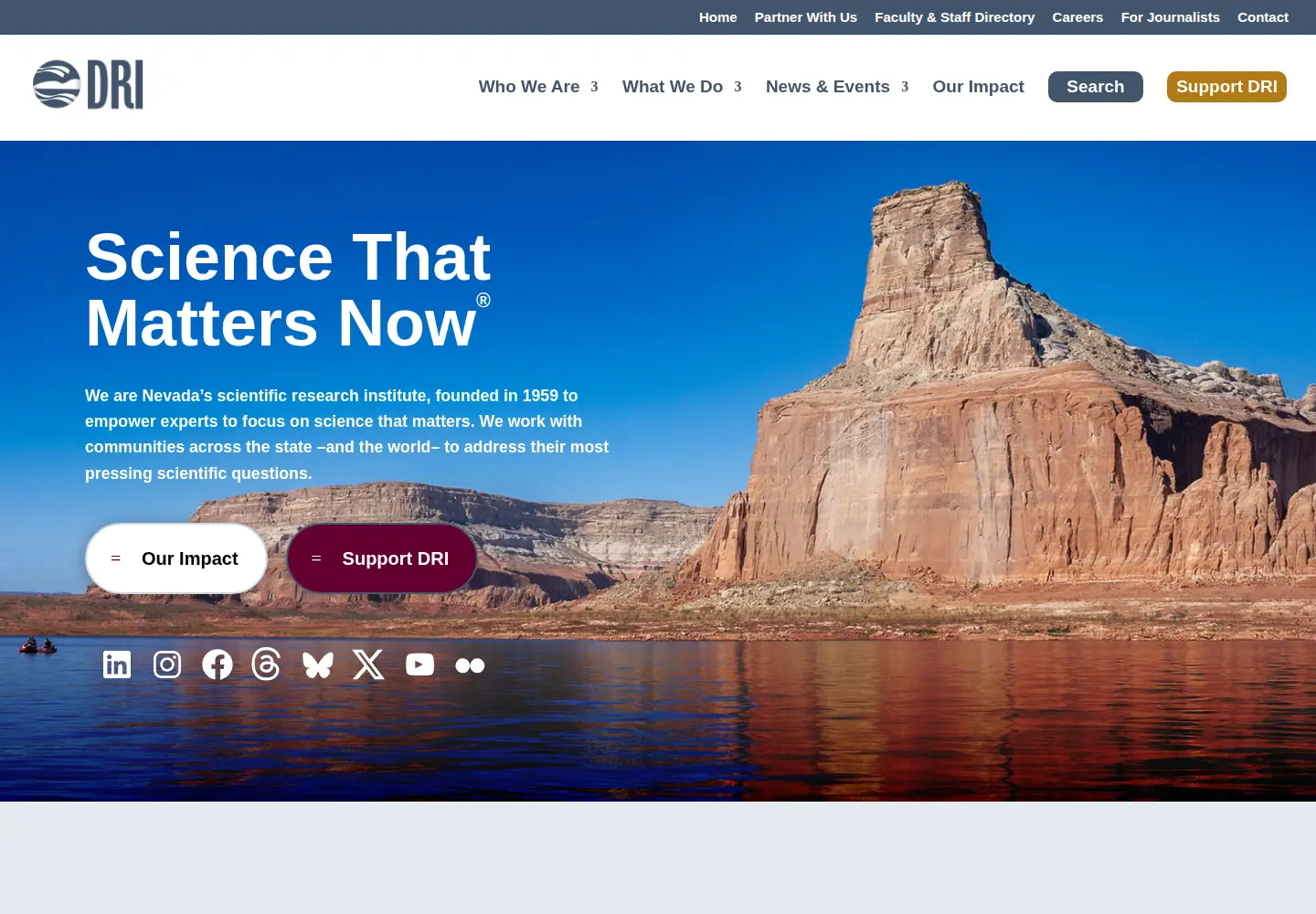 Screenshot of dri.edu