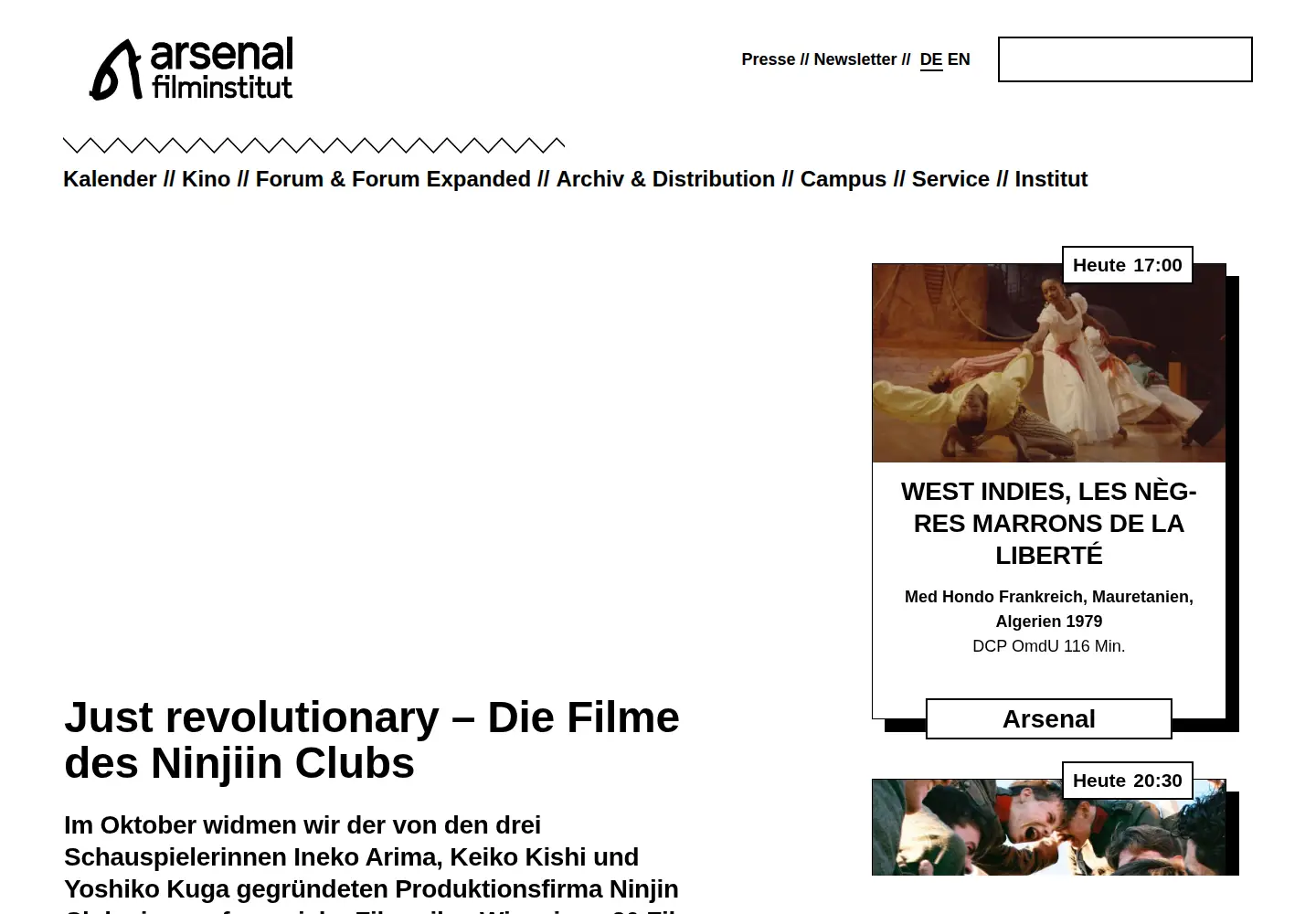 Screenshot of arsenal-berlin.de