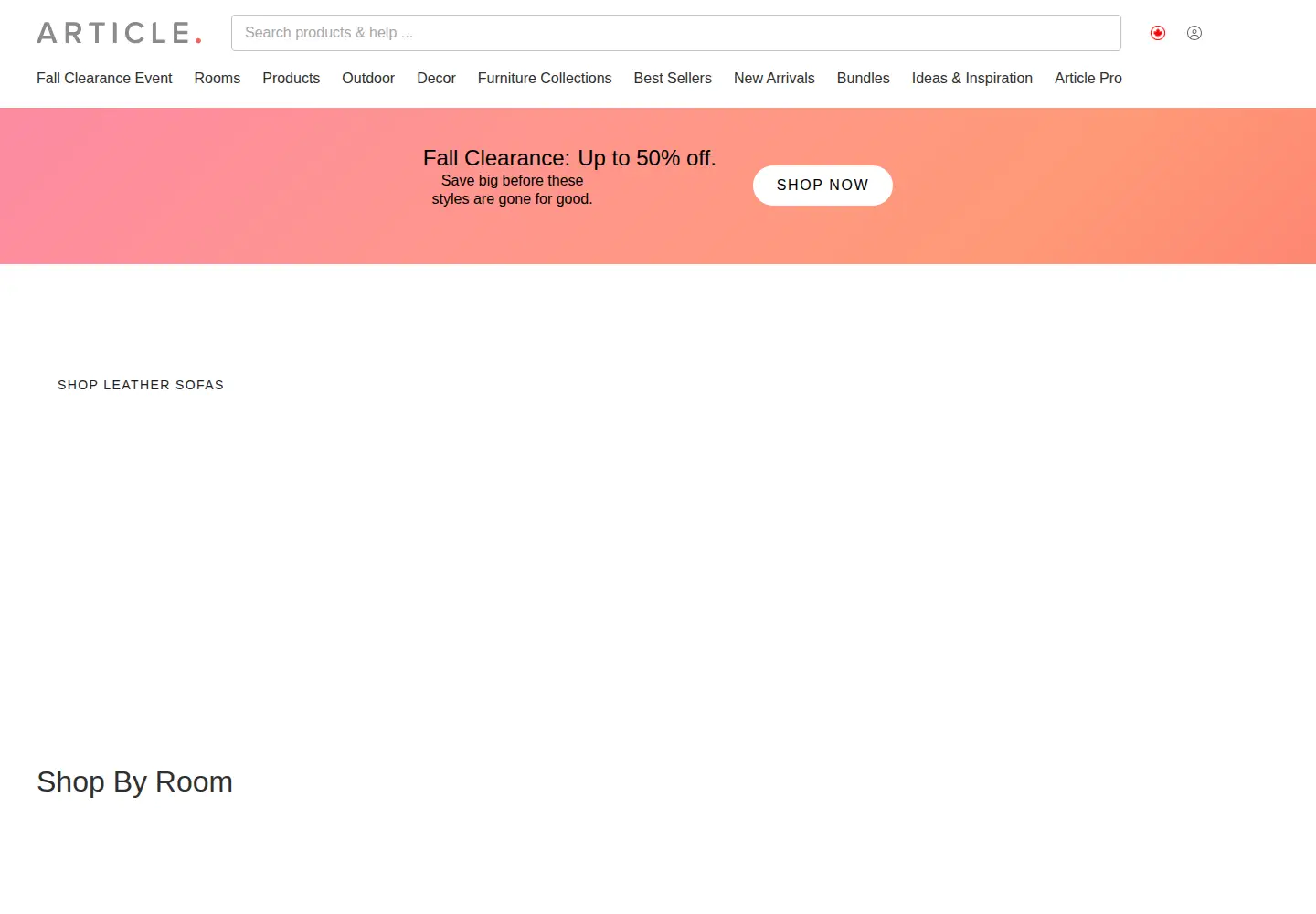 Screenshot of article.com