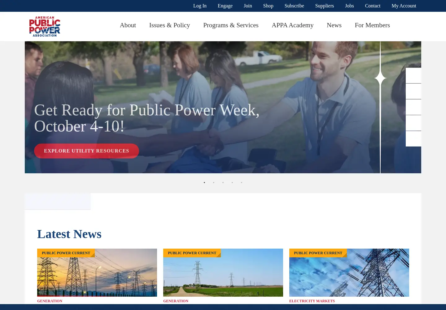 Screenshot of publicpower.org