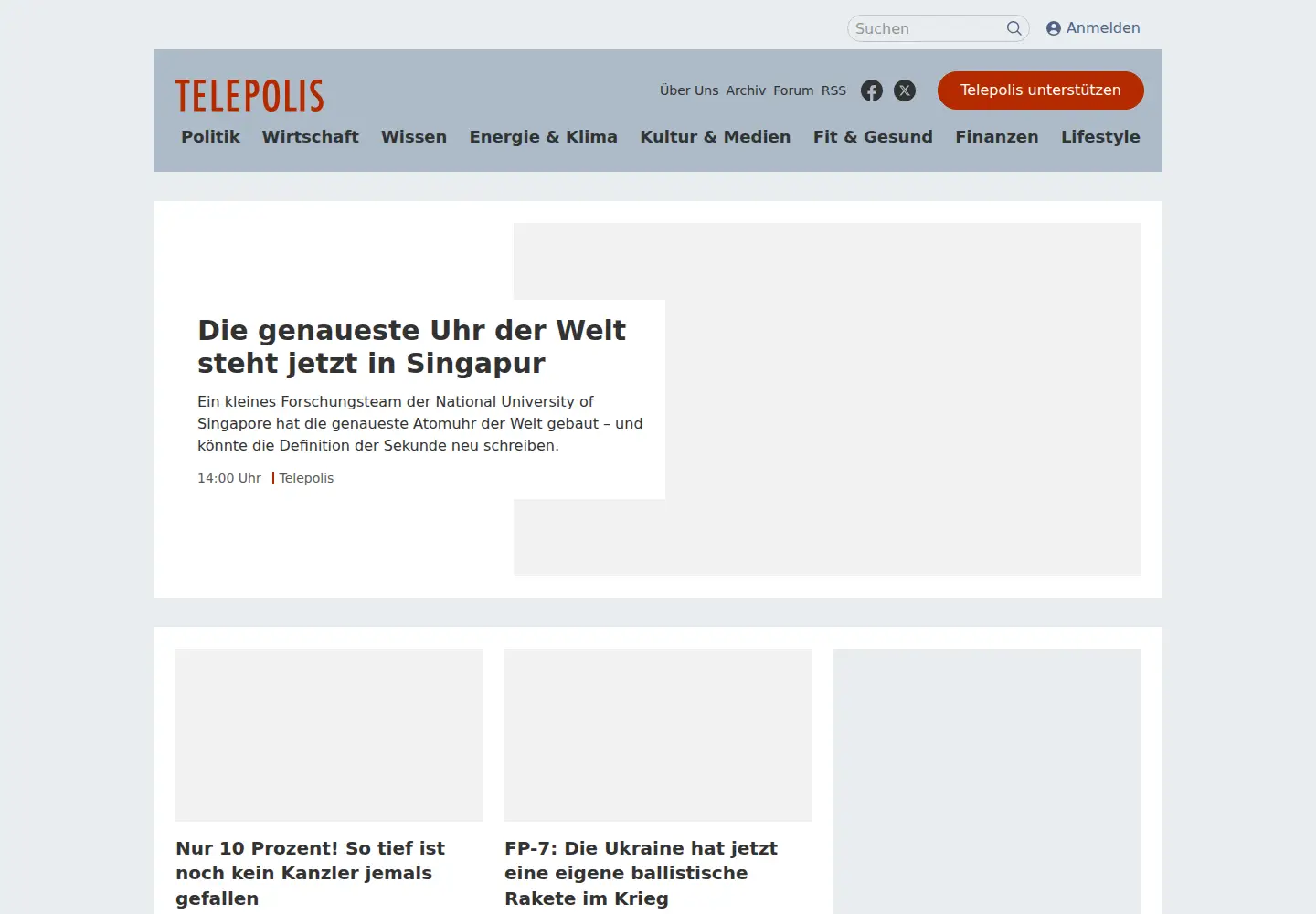 Screenshot of telepolis.de