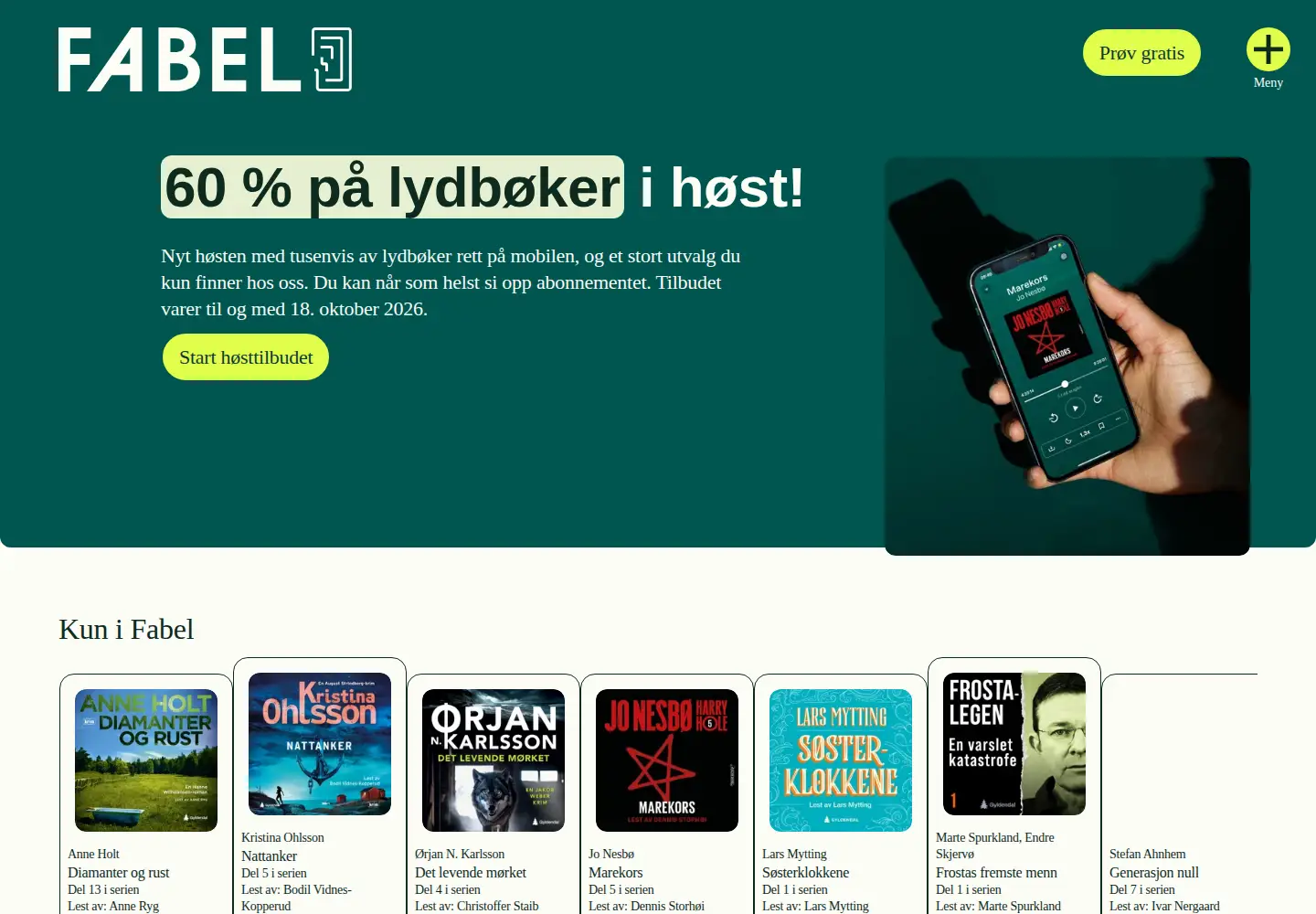 Screenshot of fabel.no