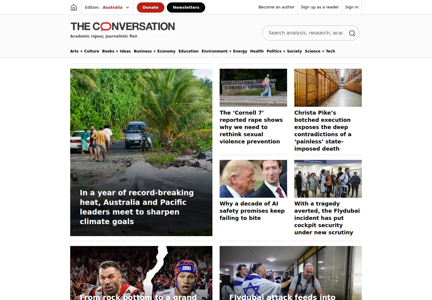 Screenshot of theconversation.edu.au
