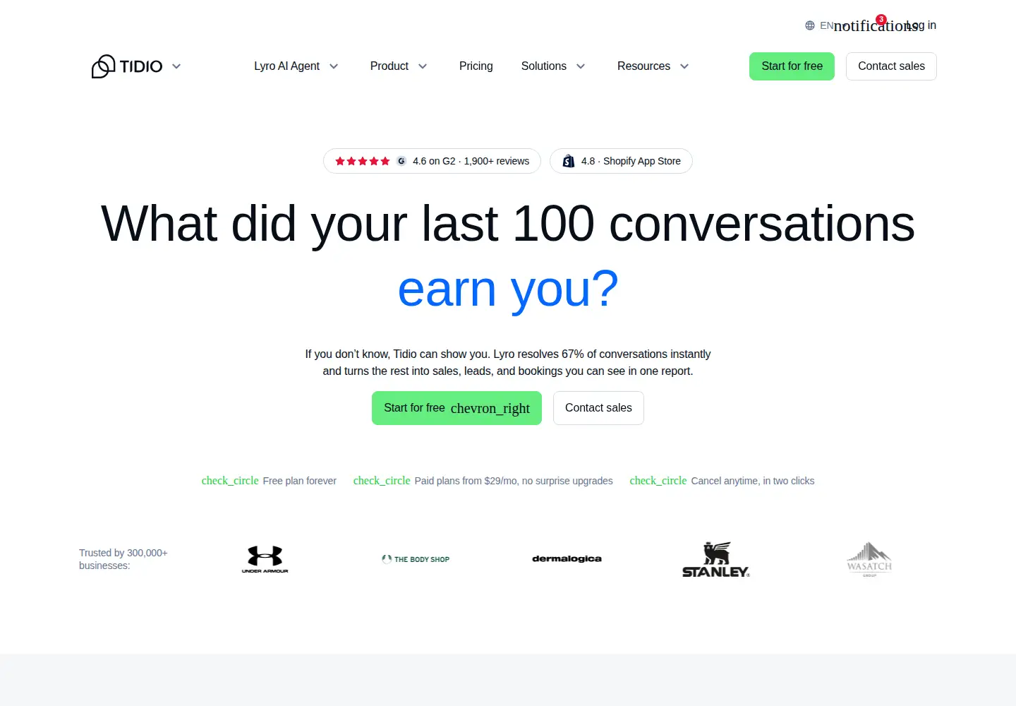 Screenshot of tidiochat.com