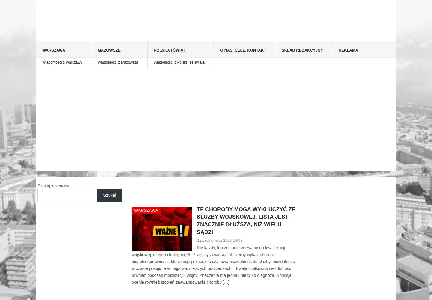 Screenshot of warszawawpigulce.pl