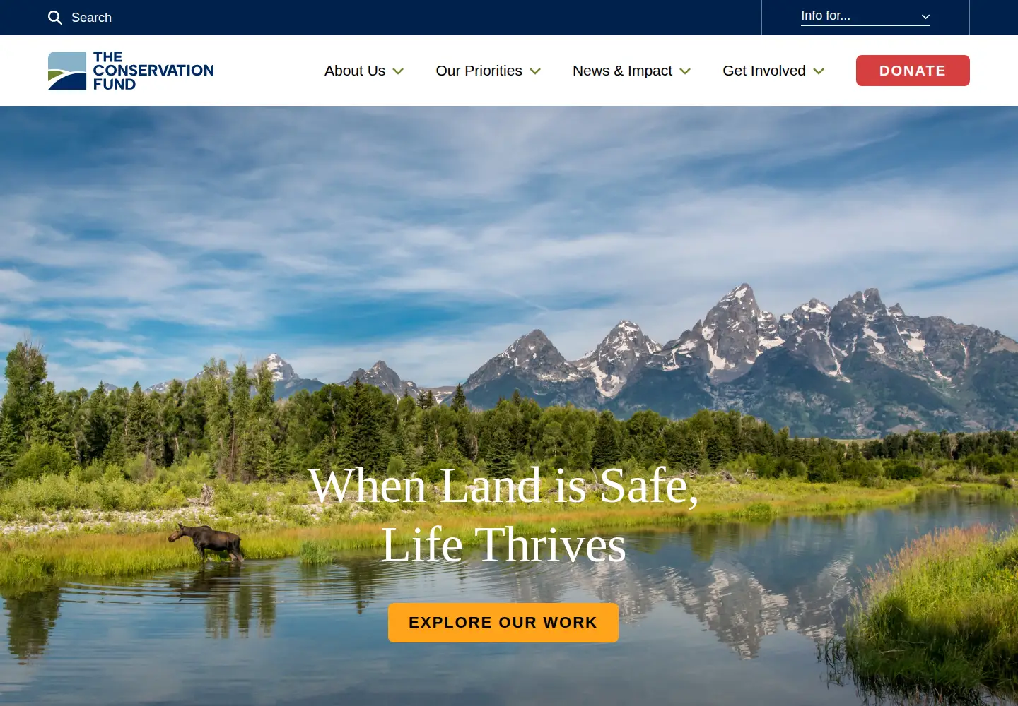 Screenshot of conservationfund.org