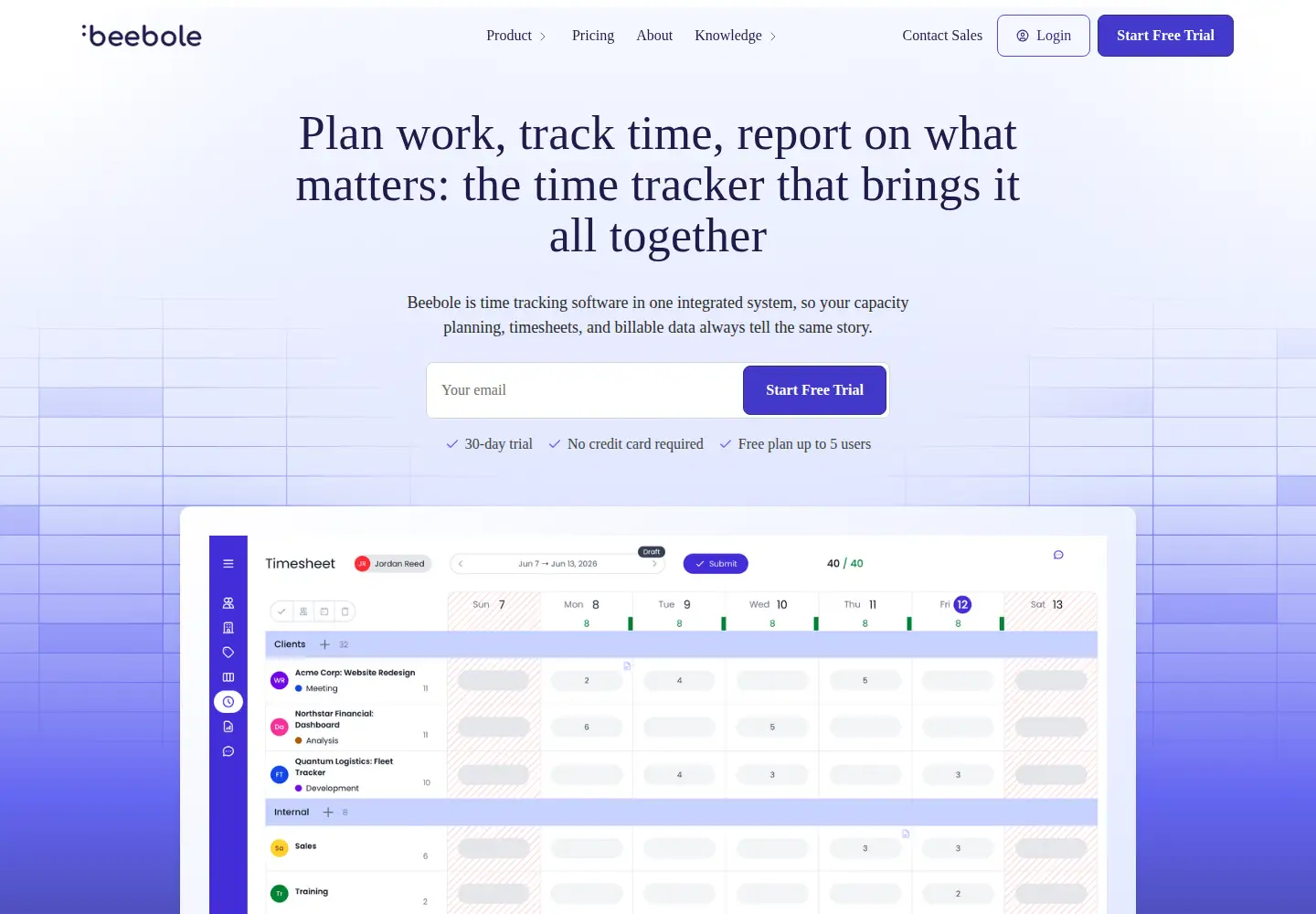 Screenshot of beebole.com