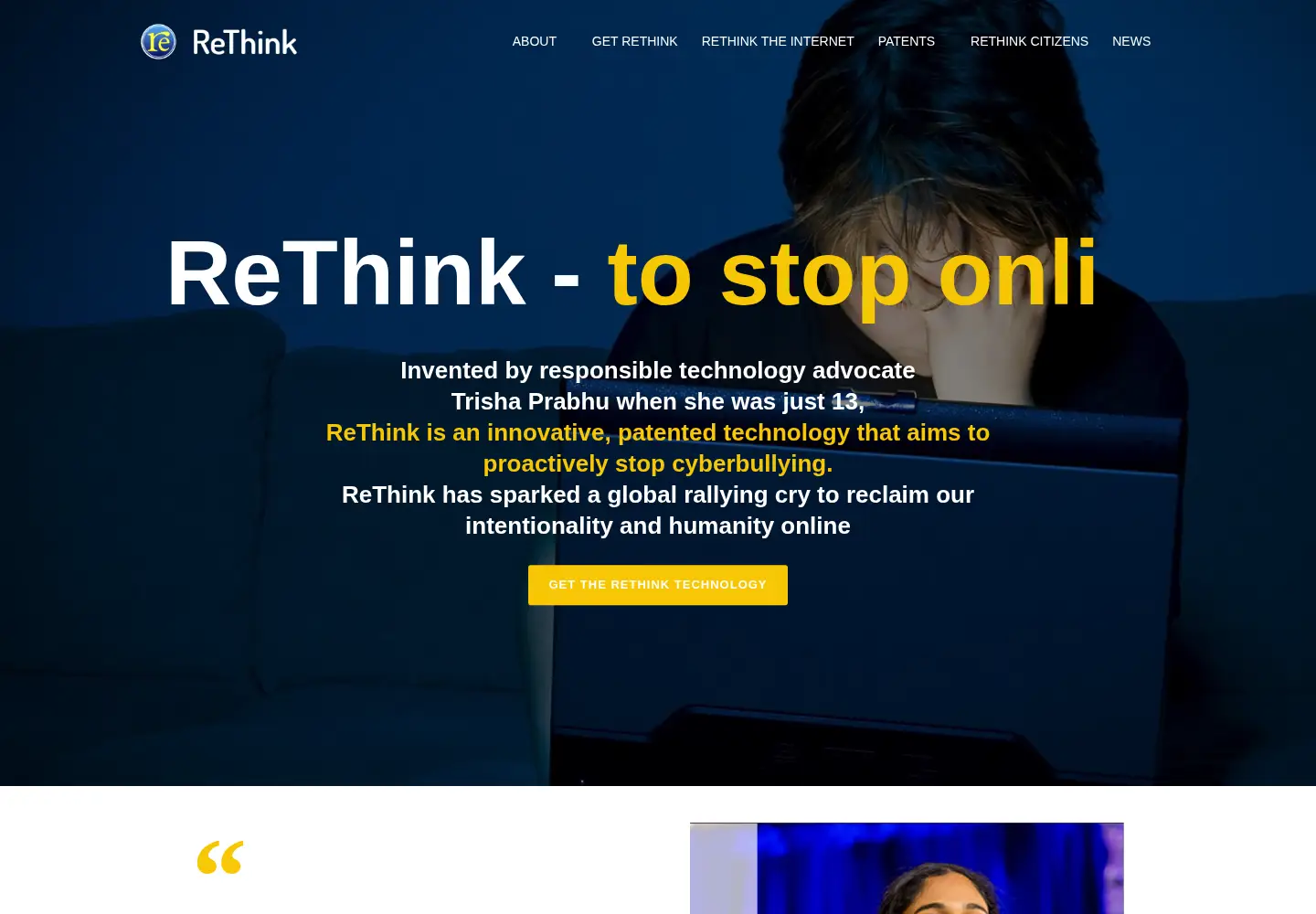 Screenshot of rethinkwords.com