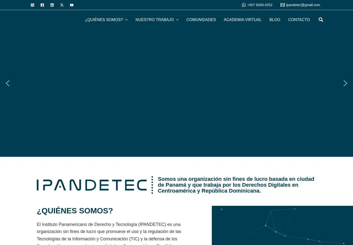 Screenshot of ipandetec.org