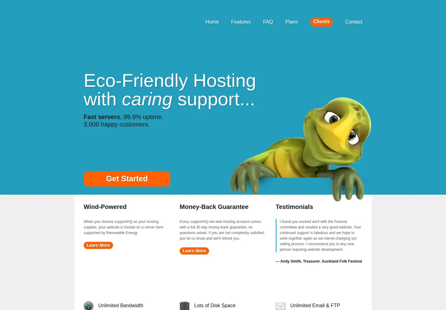 Screenshot of sphosting.com