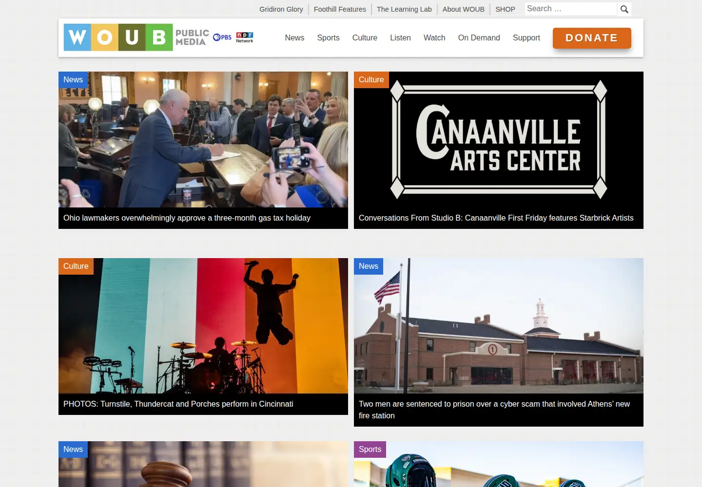 Screenshot of woub.org