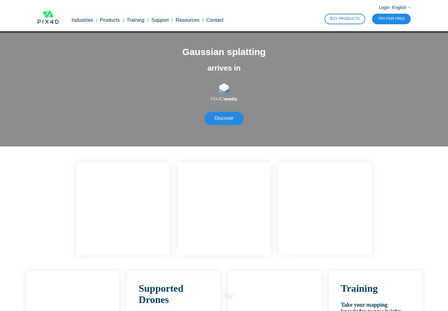 Screenshot of pix4d.com