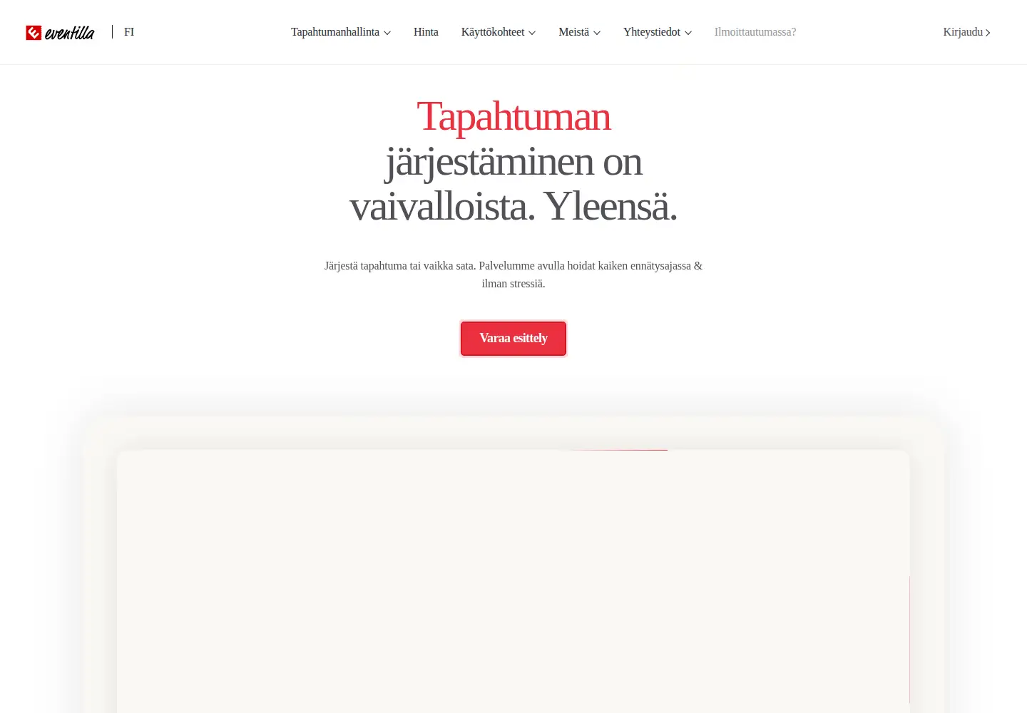 Screenshot of eventilla.com