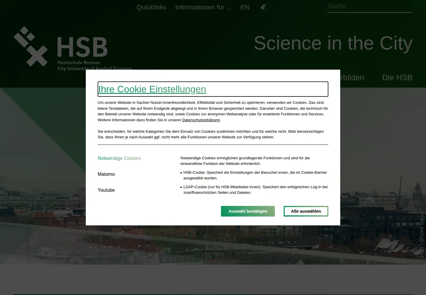 Screenshot of hs-bremen.de