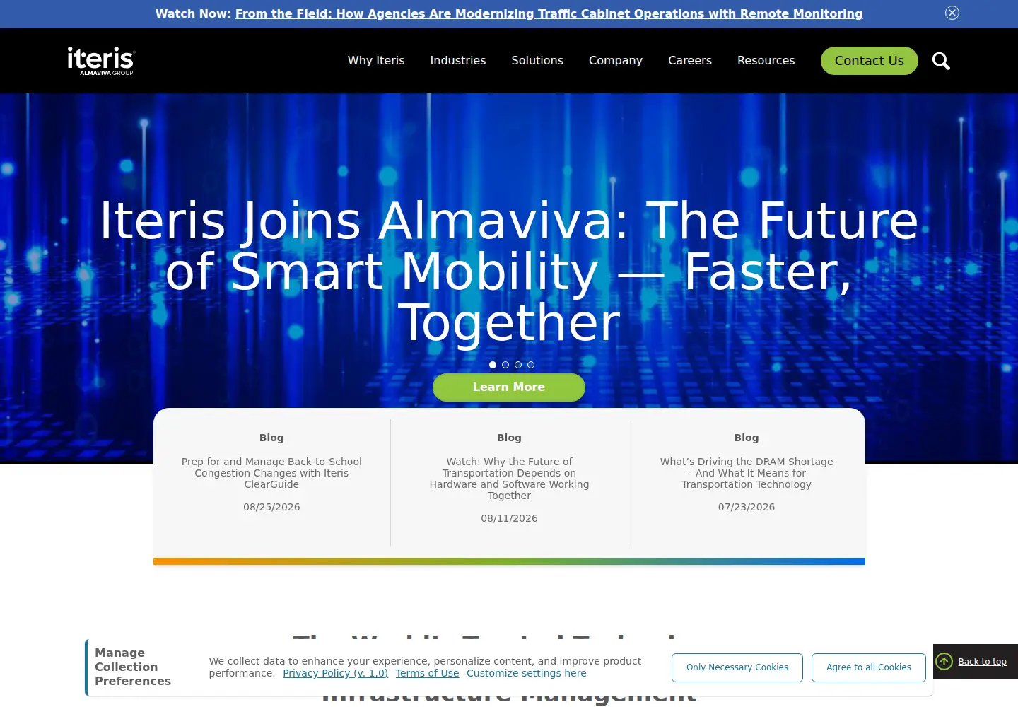 Screenshot of iteris.com