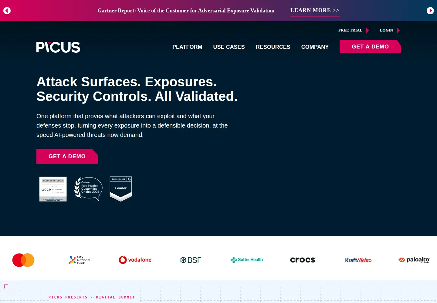 Screenshot of picussecurity.com