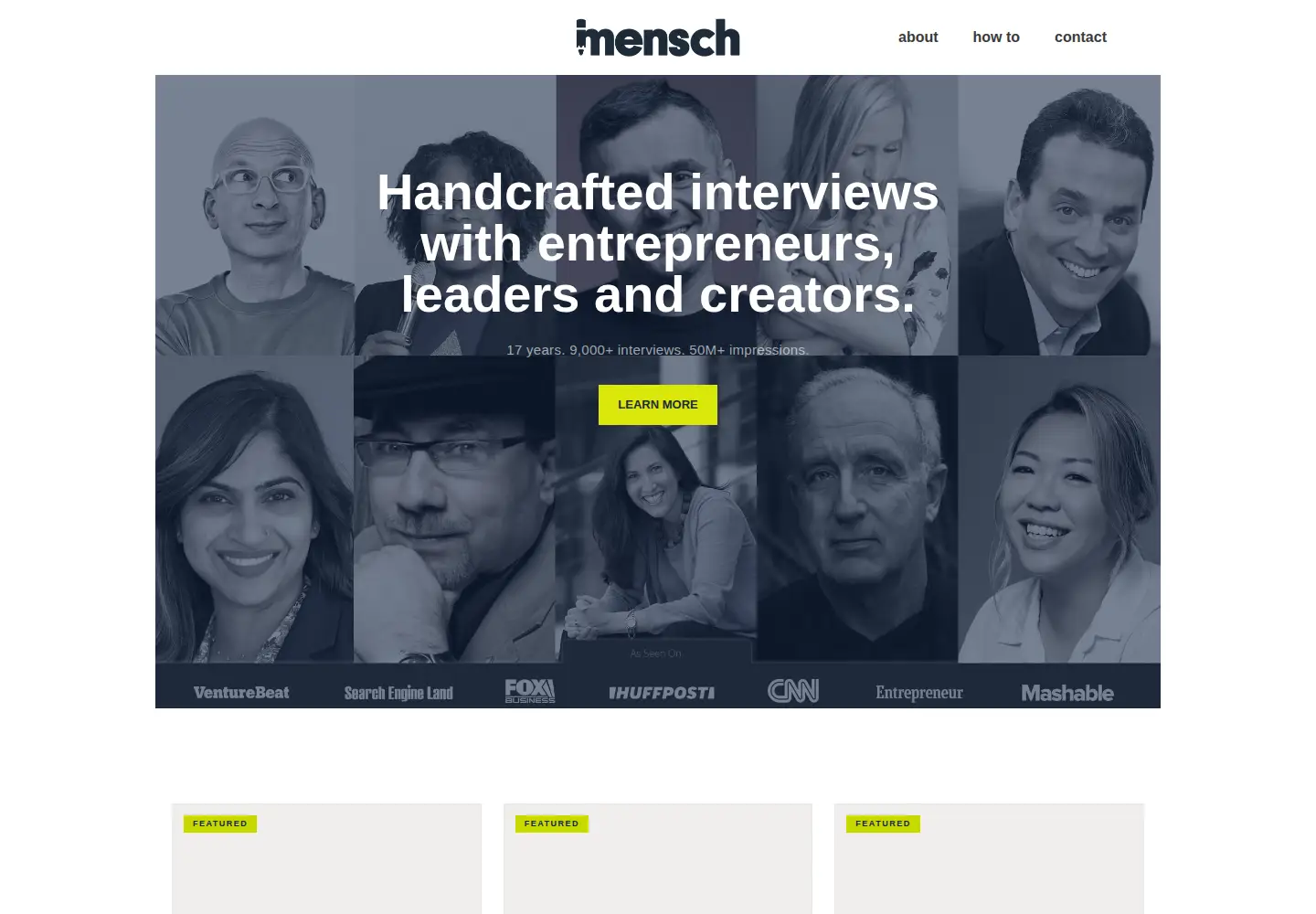 Screenshot of ideamensch.com
