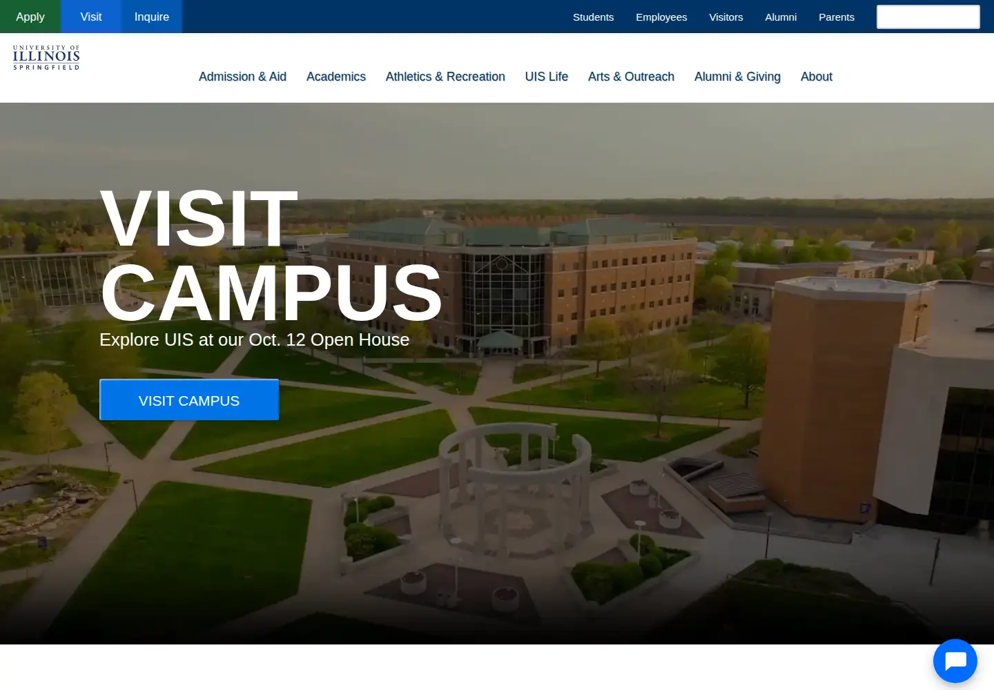 Screenshot of uis.edu
